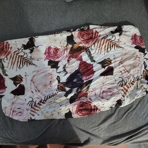 Posh peanut floral changing pad cover
